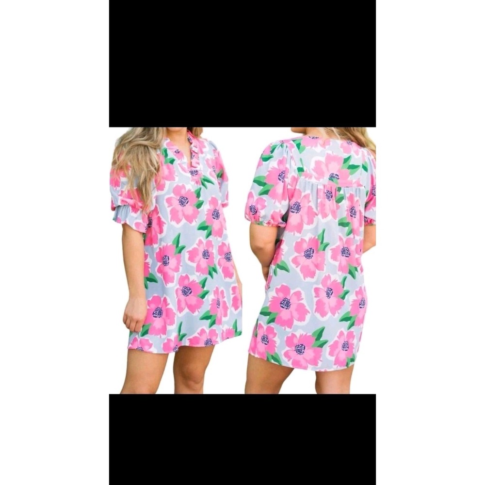 NEW MICHELLE MCDOWELL Penny Dress Size XL Bloomcore Easy Wear Comfort Sea Flower